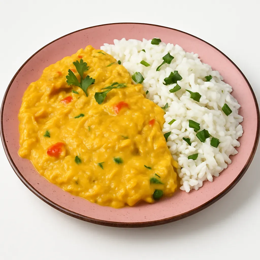 Embark on a culinary journey to Bahia with this traditional Brazilian Chicken Vatapá recipe. A savory, creamy dish blending tender shredded chicken with vegetables, spices, and coconut milk, creating a comforting and flavorful main course.