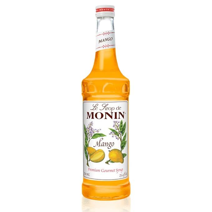 Monin Mango Syrup is a tropical and sweet syrup perfect for adding a burst of fruity flavor to cocktails, sodas, lemonades, and other beverages. This syrup is made with real mango puree, giving it an authentic and natural taste that is sure to enhance any drink it is added to.