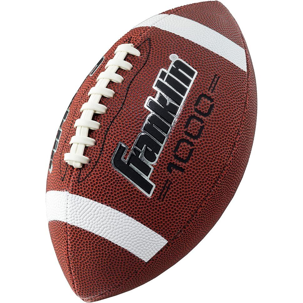 Get ready for some serious backyard football with this official size football, constructed with the same dimensions as the balls used by NFL pros. The synthetic leather covering provides extra grip for easier catching and throwing, while the pro-style laces make it easy to throw tight spirals all over the field.