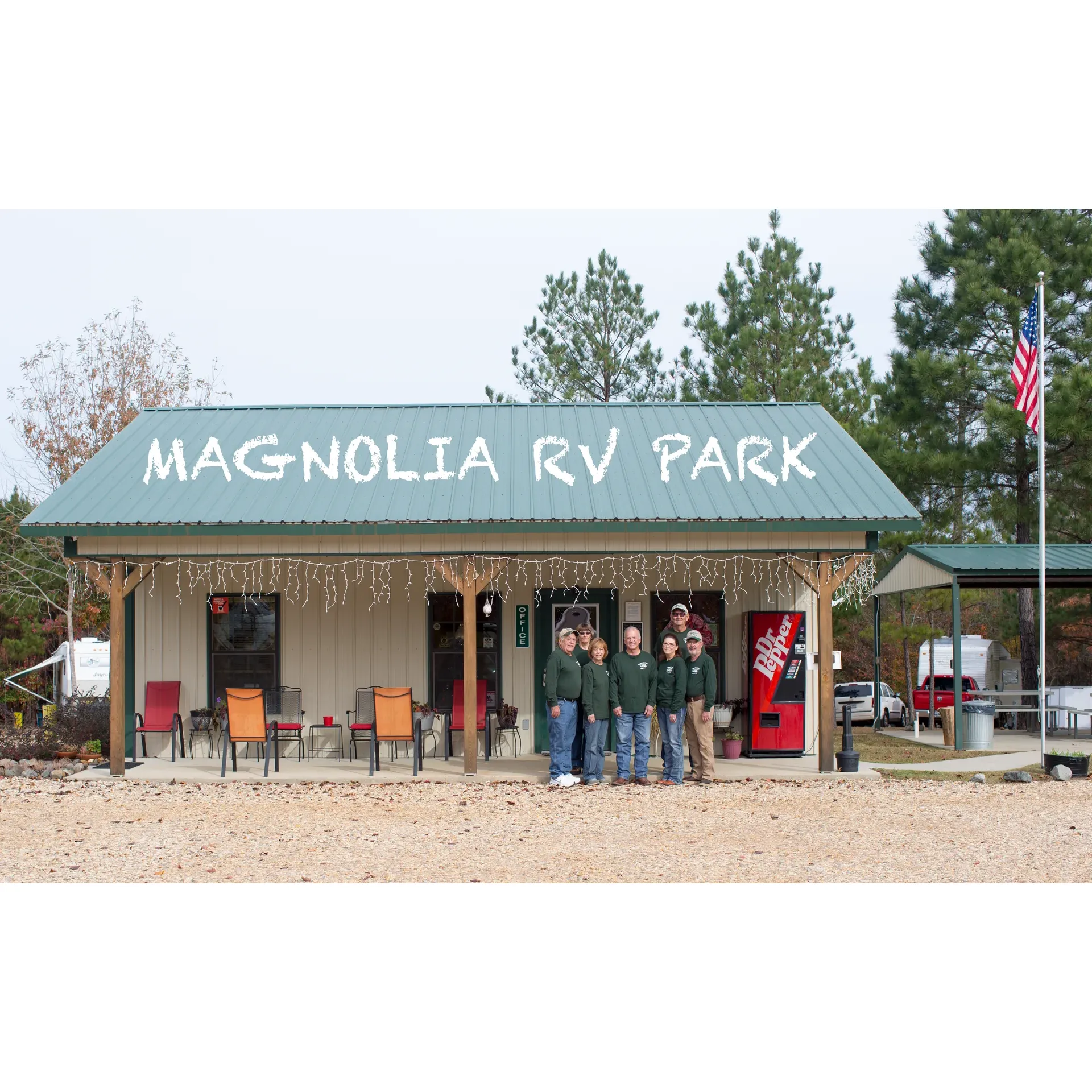 Magnolia RV Park offers an idyllic setting where tranquility meets comfort for all long-term visitors. Guests consistently praise the spacious and meticulously maintained grounds, which provide a serene environment perfect for relaxation. The park boasts a picturesque pond equipped with a delightful fountain, creating an immersive natural atmosphere where ducks, fish, and turtles thrive, offering a charming daily spectacle for nature lovers.

Not only is the park appreciated for its peaceful ambiance, it is also a paradise for pet owners, featuring a fenced-in dog park where furry friends can run and play freely. The stellar reputation of Magnina RV Park is also backed by the hands-on and accommodating nature of the owners, Karen and David, who are commended for their personal approach in ensuring a warm and welcoming stay.

Modern conveniences such as high-speed internet, a community clubhouse with immaculate shower facilities and laundry services cater to all practical needs. Additionally, the provision of on-site propane refills emphasizes the owners' attention to detail and commitment to guest comfort, best exemplified during unexpected situations where they go above and calling to accommodate the needs of guests.

The park's reputation for maintaining a respectful community atmosphere extends to the welcoming presence of local wildlife, adding character and a touch of whimsy to this charming retreat. Magnolia RV Park is a haven that combines the natural beauty of its surroundings with the thoughtful touches and services that make each stay not only enjoyable but also memorable, earning it high recommendations and the promise of return visits from satisfied guests. Description by ChatGPT.