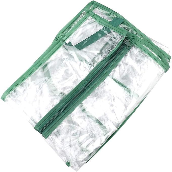 The 4-Tier Greenhouse Replacement Cover is a clear PVC cover designed specifically for a 4-tier greenhouse with dimensions of 27" L x 19" W x 61" H. This replacement cover features a roll-up zipper door for easy access to your plants and ventilation.