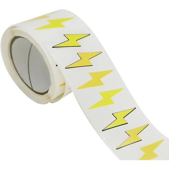 The 500 Pcs Lightning Bolt Roll Stickers are a fun and colorful addition to any event or party. With a flash weather theme, these stickers are perfect for birthday parties, goodie bags, or even as prize labels for games. Each sticker features a lightning bolt design that is sure to catch the eye of children and adults alike.