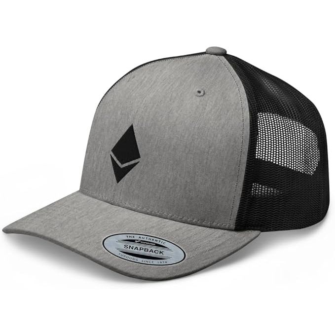 The ETH Ethereum Logo Trucker Hat is a stylish and functional cap designed for fans of cryptocurrency and blockchain technology. It features the Ethereum logo prominently displayed on the front, showcasing your support for the popular digital currency.