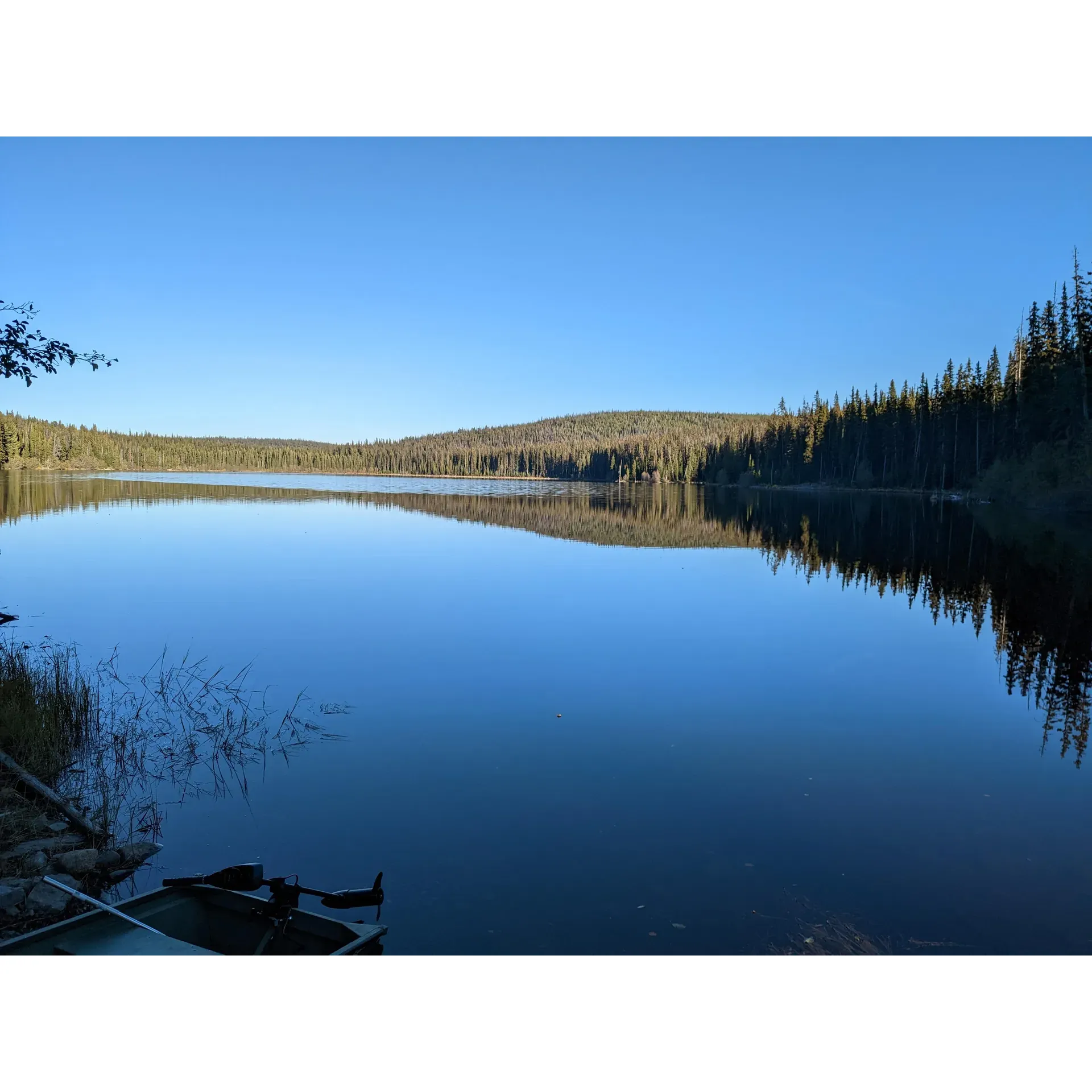 Discover a serene haven at Bob Lake West Recreation Site, an ideal destination for those seeking tranquility and an intimate connection with nature. This secluded paradise offers visitors an exclusive retreat, with the shimmering lake providing a picturesque backdrop for your outdoor adventures. Anglers will be delighted by the lake's bountiful waters, teeming with an abundance of rainbow trout, ready to challenge the fishing enthusiast.

The recreation site is graced with a pair of picnic tables, where you can relish a lakeside meal surrounded by the calmness of the great outdoors. With only three camp spots available, the area ensures an uncrowded atmosphere, with the largest site boasting a prime location right by the water's edge, gifted with sun-kissed open spaces.

For boating guests, the recreation site thoughtfully includes a boat ramp, allowing for seamless access to explore the lake's expanse or indulge in a peaceful row at dawn or dusk. Meanwhile, the provided pit toilet adds a level of convenience to this rustic outdoor experience.

The Bob Lake West Recreation Site is accessible for those equipped with the right kind of transportation. A four-wheel-drive vehicle with significant ground clearance is recommended to navigate the rugged path leading to this hidden gem. The traditional navigation tools may fall short, but a savvy adventurer will make use of satellite view mapping to chart a course directly to the heart of this untouched wilderness.

Whether you arrive with a tent or simply a backpack ready for exploration, the site welcomes those eager to immerse themselves in the simplicity of an undisturbed setting. Though travel trailers may not find accommodation here, the intimacy of tent camping amplifies the experience of being one with nature.

Bob Lake West Recreation Site is more than just a place; it's a gateway to creating lasting memories, where the rustle of the trees, the gentle lapping of lake waters, and the melody of birds provide the perfect symphony for your outdoor escape. Description by ChatGPT.