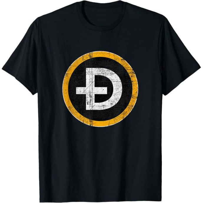 Dogecoin Symbol - DOGE HODL Jersey (DISTRESSED) T-Shirt image