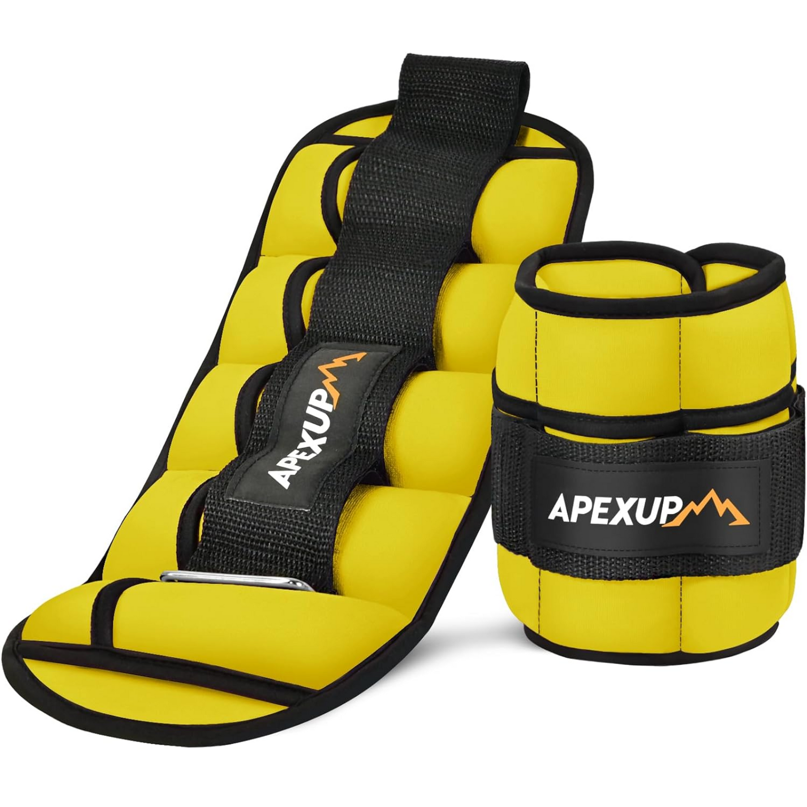 The adjustable ankle strength training weights are filled with iron sand to ensure a compact profile. The sleeve material of the ankle weights is soft and breathable, providing maximum comfort during workouts. Two ankle weights are included, each with 5 weight modules (1 lb per module), allowing adjustment from 1 to 5 lbs per weight.