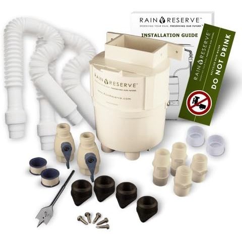 The RainReserve 2012304 Rain Barrel Complete Diverter Kit is designed to increase the capacity of your existing rain barrel by allowing you to connect two barrels together. This double capacity kit includes all the necessary components for installation, including a connector hose and diverter system.