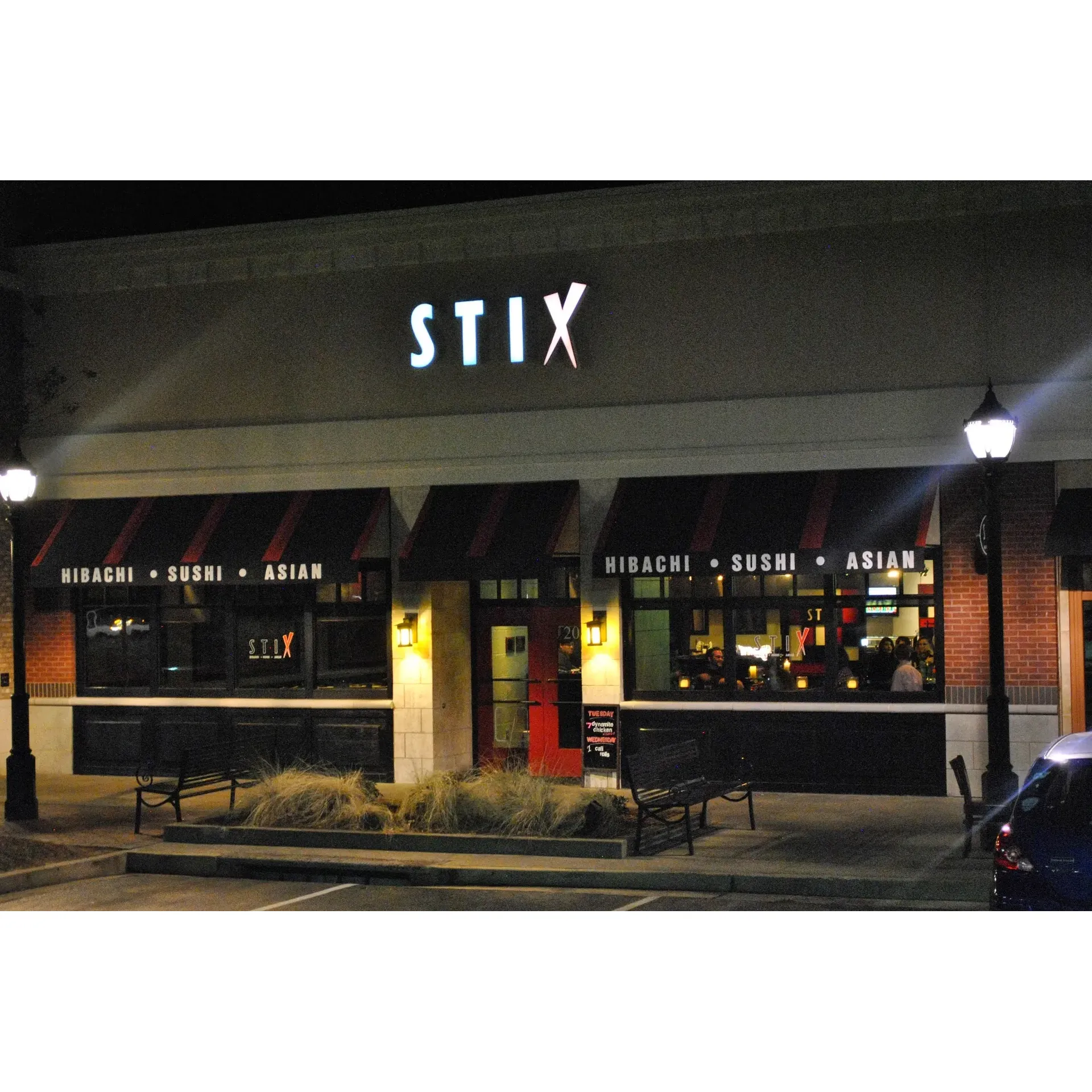 Stix offers an exceptional dining experience with its friendly service and a menu bursting with flavorful delights. Patrons frequently rave about the culinary masterpieces, particularly the crab cheese wantons, which have garnered acclaim for their perfectly crispy exteriors brimming with generous and delicious filling. Sushi enthusiasts find sanctuary here, with a wide array of sushi and salmon sashimi that have been described as tender and exceptionally flavorful, making it a must-visit destination for anyone with a penchant for these Japanese delicacies.

Guests are greeted with attentive and top-tier service, further elevating the dining experience in an ambiance that radiates warmth and hospitality. Stix also takes pride in their competitively priced offerings, ensuring that guests can enjoy quality food without breaking the bank. With a praise-worthy beverage selection complementing their meals, diners have myriad options to satiate their thirst and enhance their meal.

While the venue is bustling in the evenings, particularly with those eager to engage in the lively hibachi experience, Stix maintains its charm and appeal for solo diners and smaller parties as well, offering a diverse menu that goes beyond their acclaimed hibachi offerings. Patrons have expressed eagerness to return for another taste of the restaurant's sushi selection, affirming the establishment's reputation for crafting sushi that stands out in the culinary landscape.

Whether seeking the interactive hibachi experience, the delicate artistry of sushi, or simply a warm and welcoming spot to indulge in some of the finest Japanese cuisine, Stix promises a dining journey that caters to the cravings of sushi and hibachi aficionados alike. Description by ChatGPT.