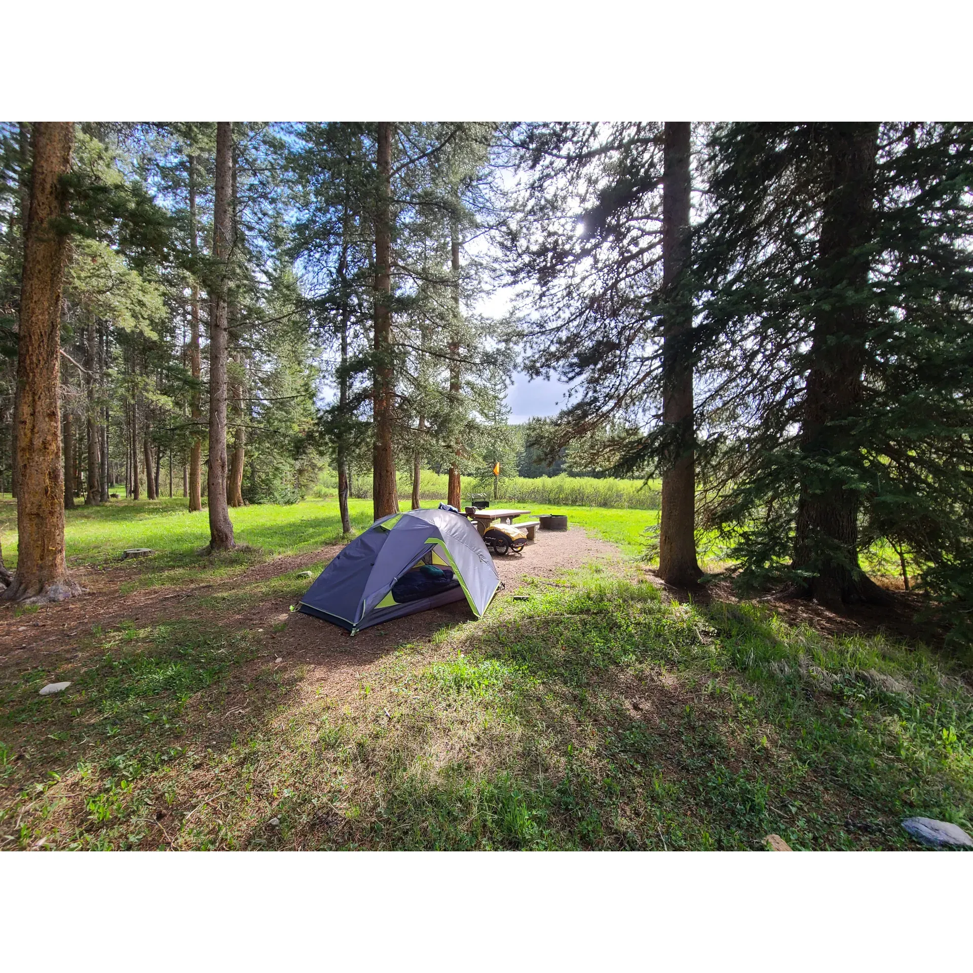 May Creek Campground is a serene, budget-friendly outdoor retreat that offers a tranquil escape in the midst of nature's splendor. The campground's prime location provides convenient access to historic landmarks, including the Bighorn National Battlefield, just minutes away, allowing guests to immerse themselves in the rich tapestry of America's past.

Guests can expect well-maintained facilities that include clean vault toilets, picnic tables, and fire rings, ensuring a comfortable and worry-free camping experience. The sites are meticulously kept, with several spaces that generously accommodate larger travel trailers, ranging from 30 to 35 feet, catering to the needs of both traditional campers and RV enthusiasts.

For those who are avid anglers, the campground is a stone's throw away from Wisdom, Montana, offering easy access to the world-class fishing opportunities on the Big Hole River. Moreover, the area is a hiker's paradise, with a variety of scenic trails leading directly from the campground, inviting adventurers to explore the stunning natural landscapes that surround them.

Overall, May Creek Campground stands as an idyllic destination for those looking to enjoy the great outdoors, boasting both the charm of secluded camping and the convenience of nearby attractions and activities. Whether it's for a family outing, a solo adventure, or a peaceful retreat, this campground is a wonderful choice for creating lasting memories amidst the beauty of Montana's wilderness. Description by ChatGPT.