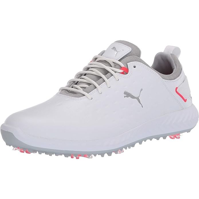 The Puma Golf Women's Ignite Blaze Pro Golf Shoe is a high-performance golf shoe designed specifically for women. It features an Ignite foam midsole which provides responsive cushioning and energy return, ensuring comfort and support throughout your entire round.