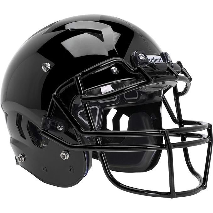 The TPU Cushioning Protection in this football helmet offers advanced impact absorption, providing consistent protection across various temperatures. The SureFit Air Liners/Crown Liners use an inflatable air liner to reduce weight while still offering a secure, custom fit.