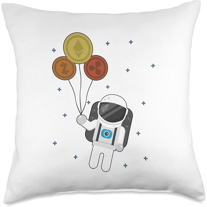 Please note that this pillow should be spot cleaned or dry cleaned only to ensure that it maintains its quality and longevity. Add this unique Crypto Trader and Miner themed pillow to your home decor today and show off your love for all things cryptocurrency. Description by ChatGPT.