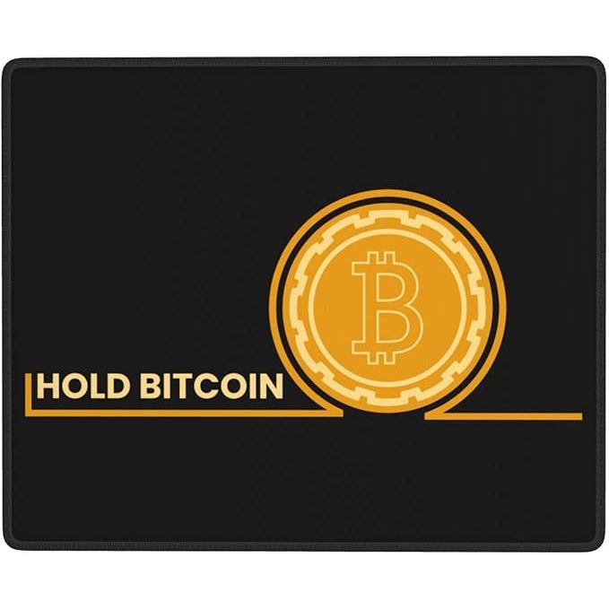 The Hold Bitcoin Mouse Pad is a 7x9 inch waterproof non-slip rubber mouse pad designed for use on laptops, office desks, and as a gaming accessory. The surface of the mouse pad features a vibrant and eye-catching design with a Bitcoin logo, making it ideal for cryptocurrency enthusiasts or anyone who appreciates a unique and stylish mouse pad.