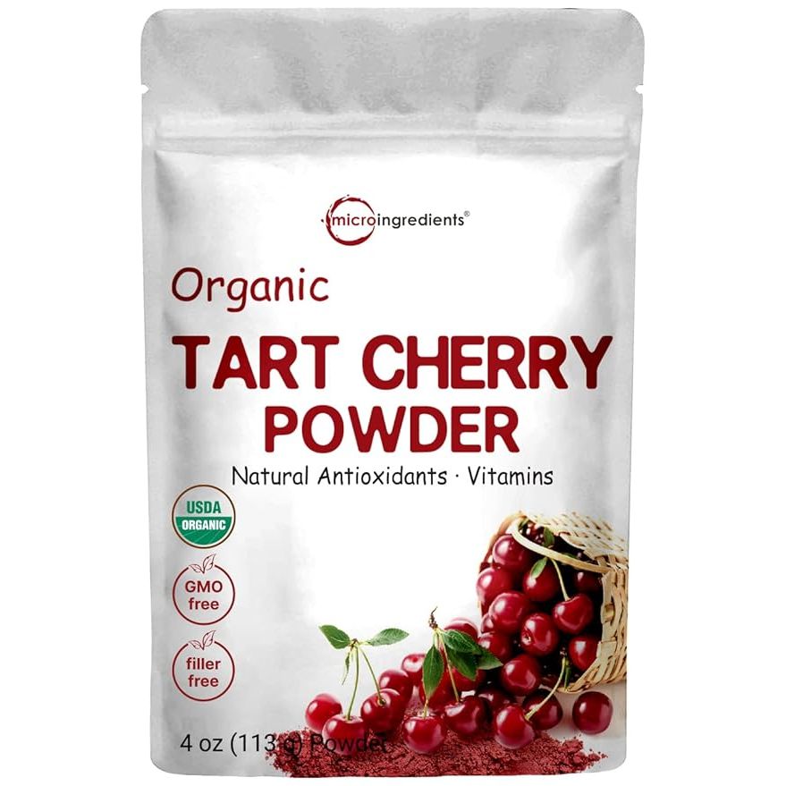 Organic Tart Cherry Powder is a 100% natural fruit powder made from US-grown tart cherries. This product does not contain any added sugars or additives, making it a healthy and pure option for adding flavor to drinks, smoothies, and other beverages.