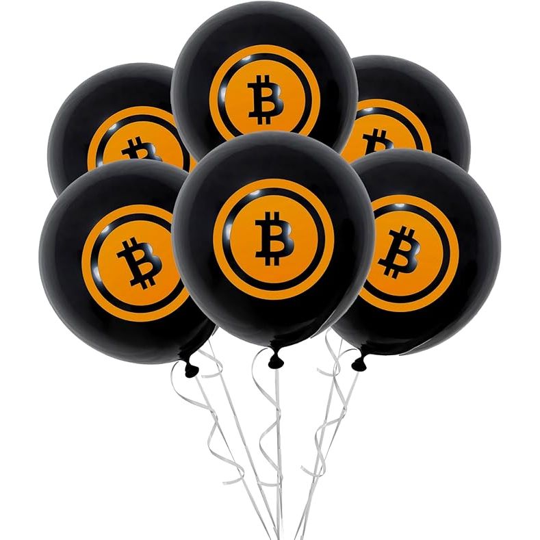 Add a touch of innovation and excitement to your next party with this set of 25 Bitcoin-themed balloons. The striking black and orange color scheme, along with the unique Bitcoin design, will make a bold statement and set the tone for a fun and memorable event.