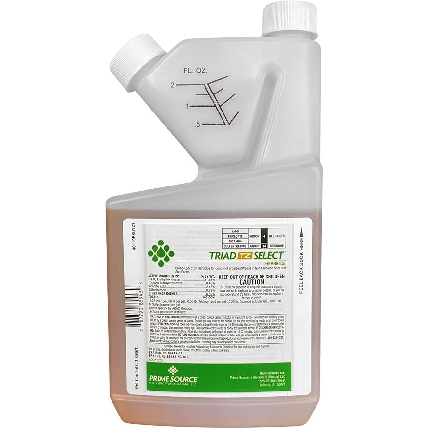 Triad TZ is a 4-way combination herbicide that is comparable to T Zone. It is designed to provide dependable post-emergent control of broadleaf weeds in various types of turfgrass. This quart-sized product is easy to apply and ideal for treating lawns, golf courses, parks, and other commercial or residential turf areas.