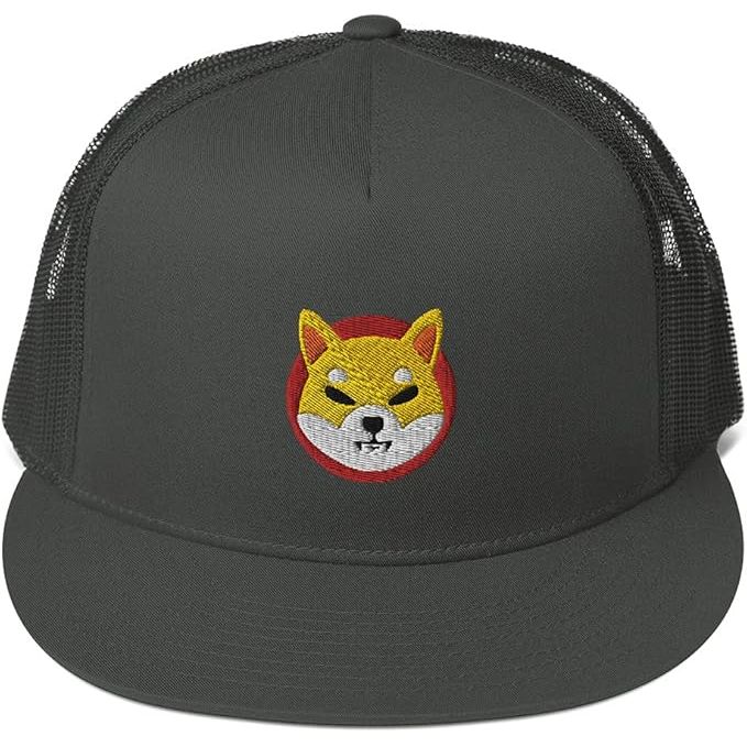 The Shiba Inu Crypto Hat is an embroidered trucker cap featuring the popular Shiba Inu cryptocurrency logo. This stylish and trendsetting cap is designed to showcase your support for this digital currency in a fashionable way. The mesh back and adjustable snap closure make it comfortable and easy to wear for all-day use.