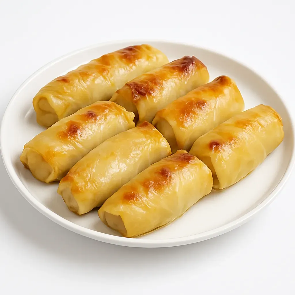 A traditional Finnish dish featuring tender cabbage leaves stuffed with a savory beef and rice filling, enhanced by a drizzle of dark syrup, perfect for gatherings or cozy family dinners.