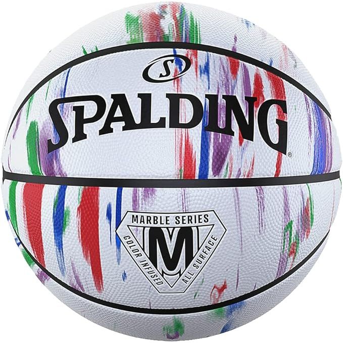 The Spalding Marble Series Multi-Color Outdoor Basketball is designed for use in outdoor basketball courts. The ball features a durable rubber cover that provides a good grip and control while playing. Its unique marble design adds style to your game.
This basketball is suitable for players of all levels, from beginners to more experienced players.