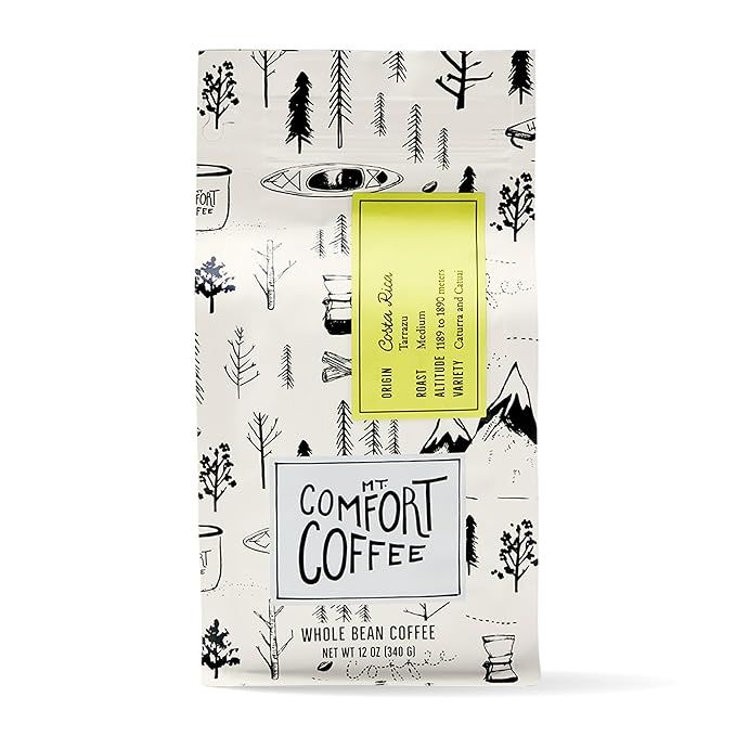 Mt. Comfort Coffee's Costa Rica Medium Roast is a 12-ounce bag of whole beans that offers a balanced and flavorful coffee experience. This roast features flavor notes of dark chocolate, citrus fruit, and tropical nuts, creating a rich and complex taste profile.