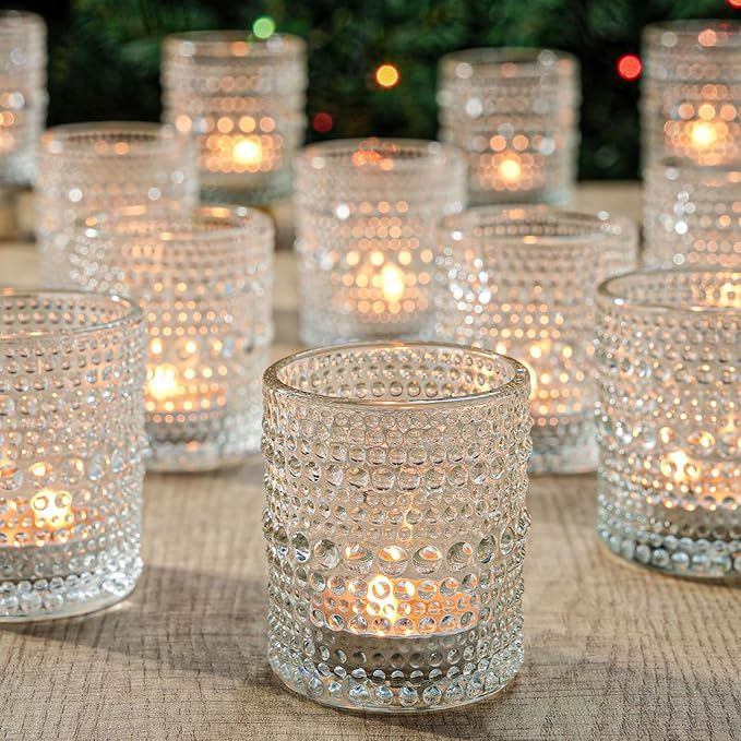 The 36 Pcs Votive Candle Holders are clear glass tea light holders designed for creating beautiful table centerpieces or home decorations. Each set comes with 36 individual candle holders, providing ample options for creating various arrangements. These candle holders are versatile and can be used for weddings, parties, or everyday home décor.