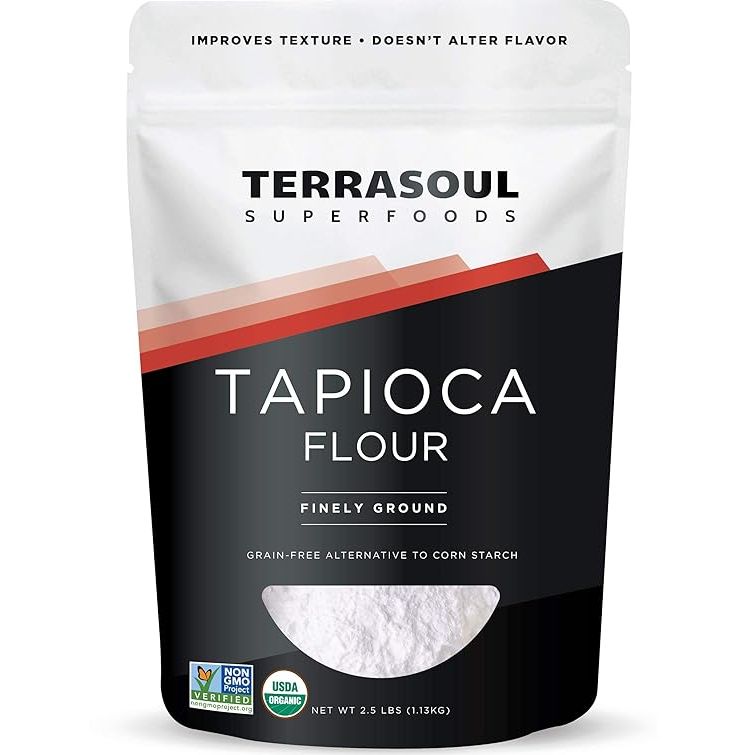 Terrasoul Superfoods Organic Tapioca Flour Starch is a high-quality, gluten-free flour that is perfect for those following a keto diet or looking for a gluten-free baking alternative. This 2.5 lb bag of tapioca flour starch is organic and non-GMO, making it a healthy choice for your baking needs.