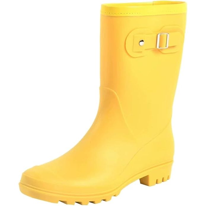 Women's Mid Calf Rain Boots are essential footwear for rainy days, keeping your feet dry and comfortable. These boots are made of waterproof materials that protect your feet from getting wet even in heavy rain. The mid-calf design provides extra coverage and helps keep your legs dry as well.