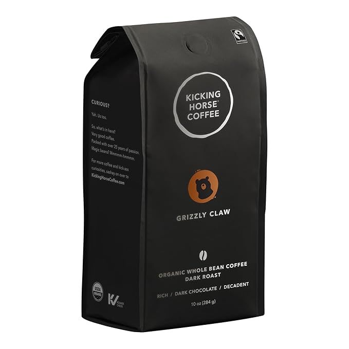 Kicking Horse Coffee is a Canadian coffee roaster known for producing high-quality, organic, and fair trade coffee beans. Grizzly Claw is one of their bold and rich dark roast blends, available in whole bean form for maximum freshness.