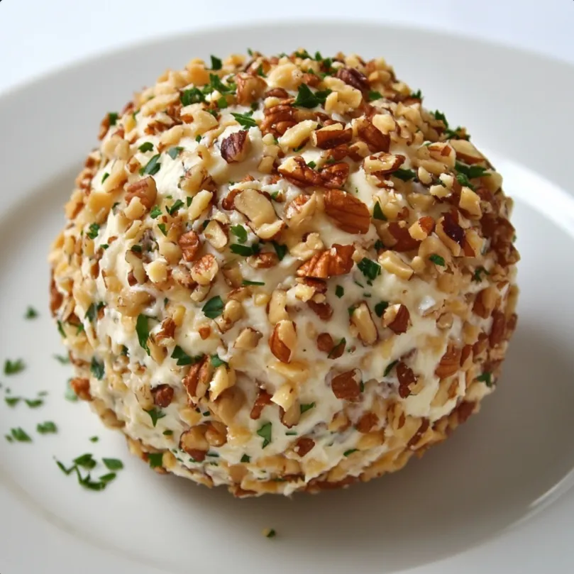 The Classic Cheese Ball is a popular American appetizer often served at parties and gatherings. It combines the creamy richness of cream cheese with the nutty crunch of chopped nuts and the fresh flavors of herbs and seasonings into one delicious and versatile spread.