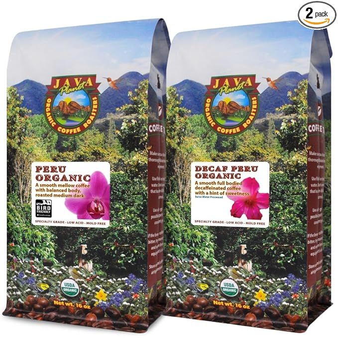 Java Planet Organic Coffee Half Caff Set includes both caffeinated and decaffeinated coffee beans from a single origin in Peru. These beans are Fair Trade Certified, ensuring that the farmers who produced them received fair wages and were treated ethically. The decaffeination process involves using water instead of chemicals, resulting in a smoother and purer flavor profile.

The Half Caff set provides a perfect balance for those who enjoy the taste of coffee but prefer to limit their caffeine intake. With beans sourced from one specific region in Peru, customers can expect a consistent flavor profile that is rich, full-bodied, and smooth. Whether enjoying the caffeinated version in the morning or the decaf in the evening, Java Planet Organic Coffee Half Caff Set provides a satisfying coffee experience that is environmentally conscious and socially responsible.

Java Planet takes pride in offering high-quality organic coffee that is not only delicious but also sustainable. By choosing Fair Trade Certified beans and using a water processing method for decaffeination, they prioritize the well-being of farmers and the environment. The Half Caff set is a great option for those looking for a versatile coffee choice that supports ethical practices and delivers great taste. Description by ChatGPT.