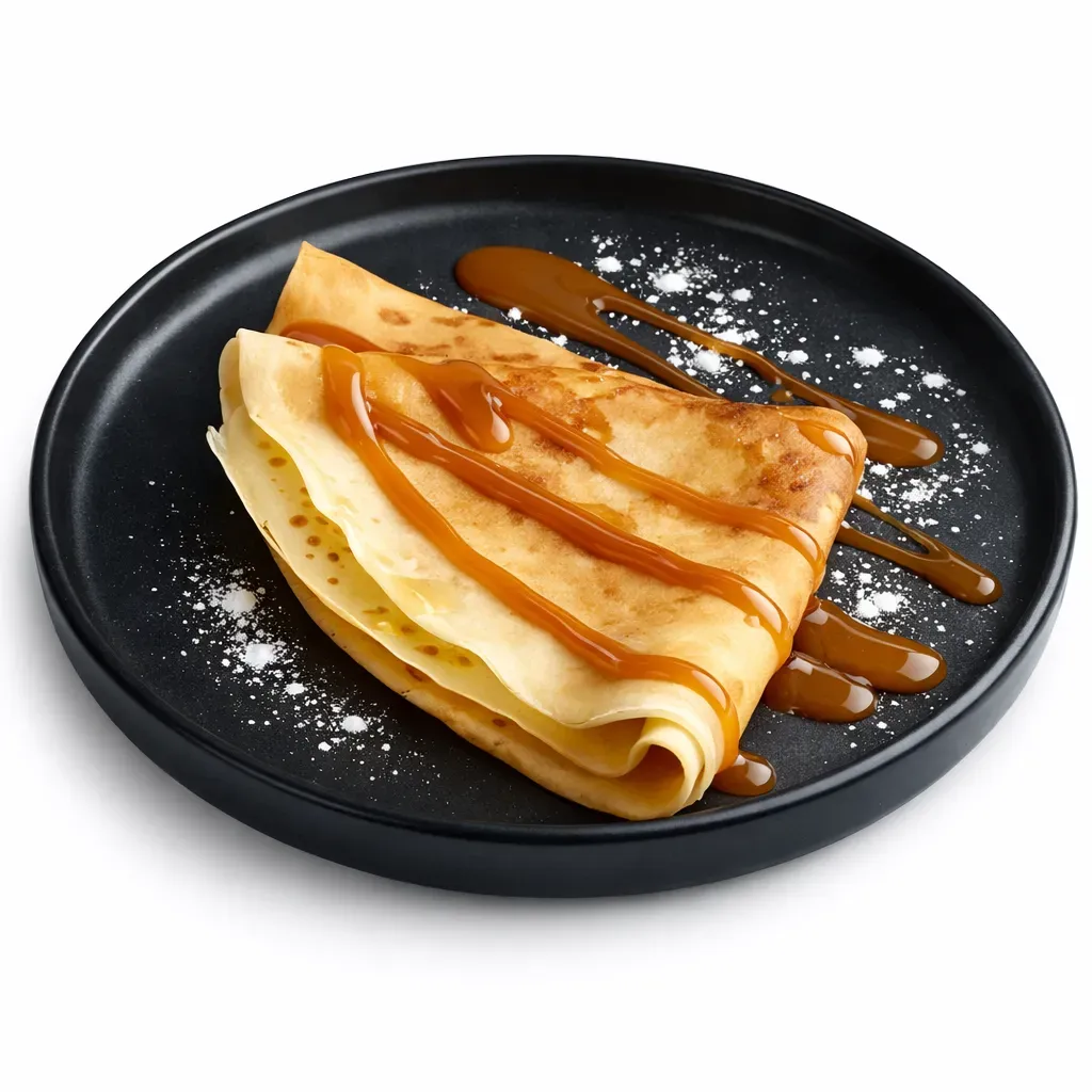 Delicious crêpes drizzled with a silky salted butter caramel, perfect for any occasion.