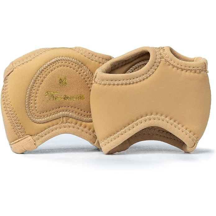 The neoprene half sole features a non-marking sole with a protective pad that helps protect the bottom of the dancer's foot while allowing for smooth gliding across the dance floor. The design of the sole also provides traction and stability, making it easier for dancers to execute turns, jumps, and other complex movements with confidence. The neoprene material is durable and long-lasting, making it a reliable choice for dancers who require a high-performance and comfortable dance shoe for their practices and performances.