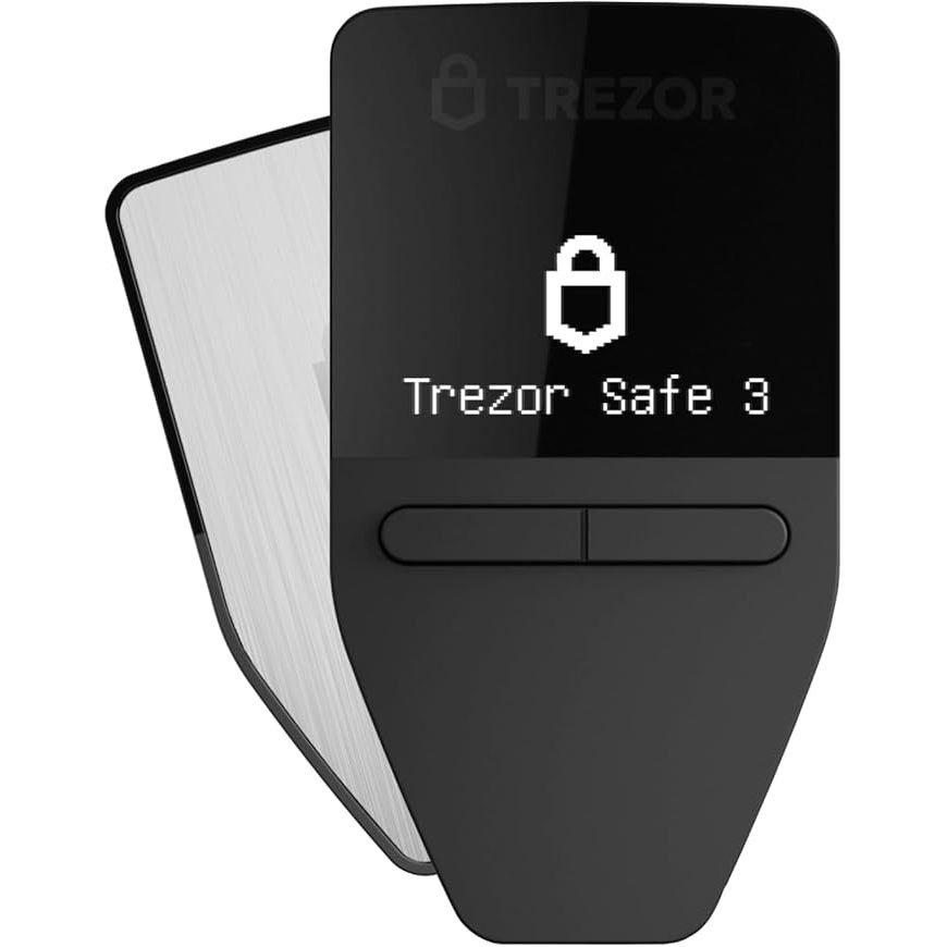 Trezor Safe 3 is a secure hardware wallet designed to store and manage digital assets such as cryptocurrencies. It offers advanced security features including passphrase protection and a secure element, ensuring that your assets are protected from hacking and theft.