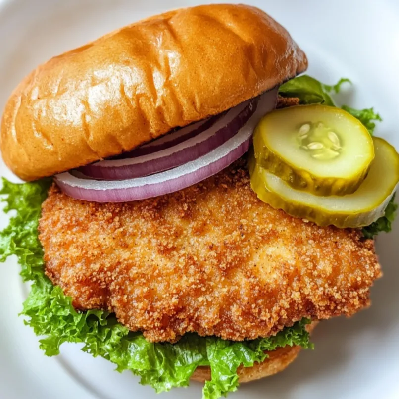 The Iowa Pork Tenderloin Sandwich is a classic Midwestern comfort food, especially beloved in Iowa. It features a large, breaded pork cutlet that is pounded thin for tenderness, coated in seasoned breadcrumbs, and deep-fried to a golden crisp.