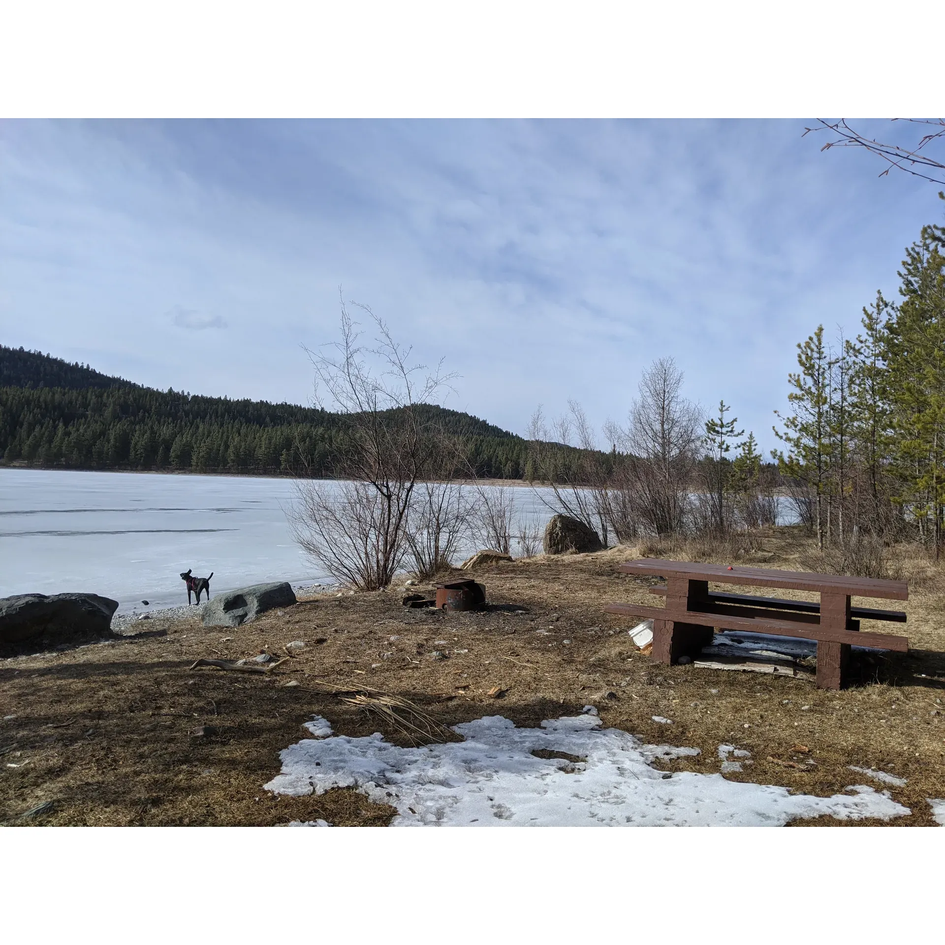 Hahas Lake Recreation Site is an idyllic retreat for outdoors enthusiasts looking for a serene getaway or a day packed with nature activities. With its scenic backdrop and tranquil environment, visitors enjoy an intimate picnic area and a selection of around a dozen camp spots, providing a cozy and uncrowded experience. As a seasonal bonus, the turn of fall adds a touch of splendor to the site, with changing leaves and crisp air enhancing the natural ambiance.

Despite seasonal variations, Hahas Lake remains a picturesque locale throughout the year. Boasting several well-maintained wooden outhouses available from April to October, the site ensures comfort and cleanliness for all its guests. Campsites are beautifully positioned, and the day use area is well-appointed with amenities like a dock and a boat launch, catering to those looking to take to the waters.

Hahas Lake is a haven for paddle sports lovers; the gentle breezes make it a prime spot for kayaking, paddleboarding, and canoeing. The south side of the lake offers paddlers the opportunity to explore fascinating rock formations that beautifully capture the changing sunlight, while the clear waters provide a warm welcome for swimmers during the summer months.

Nature-watchers and recreational paddlers alike can enjoy breathtaking views of the Rocky Mountains while traversing the lake, creating memories and stunning photographic opportunities. After a long day of work or during a leisurely Sunday afternoon, visitors find solace and relaxation on the calm waters of Hahas Lake.

The presence of a private lodge on the northwestern side adds a touch of exclusivity to the area, yet the site remains accessible for those seeking a peaceful escapade. With a local affinity for this cherished natural haven, Hahas Lake Recreation Site stands out as a beloved destination for both solitary reflection and active pursuits on the water. Its reputation as a delightful escape is well-earned, providing a sense of seclusion and joy for those fortunate enough to experience its charm. Description by ChatGPT.