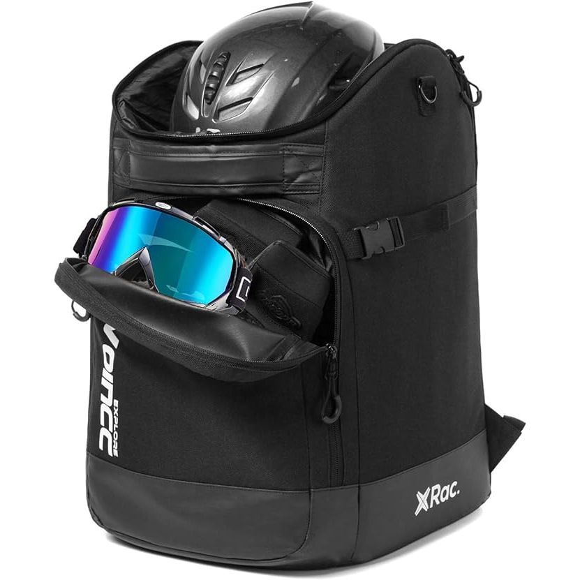 The Ski Boot Bag Snowboard Boots Backpack is a versatile and durable piece of travel luggage specifically designed for skiing and snowboarding enthusiasts. With a spacious 50-liter capacity, this bag is able to store all of your essential gear, including your helmet, gloves, goggles, and other accessories.