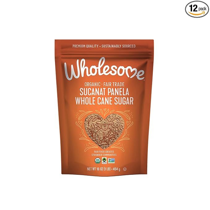 Wholesome Sweeteners Organic Sucanat is an unrefined whole cane sugar that is fair trade certified, non-GMO, and gluten-free. It comes in a 1-pound pack of 12, making it a convenient option for those who use sugar regularly in their cooking and baking.