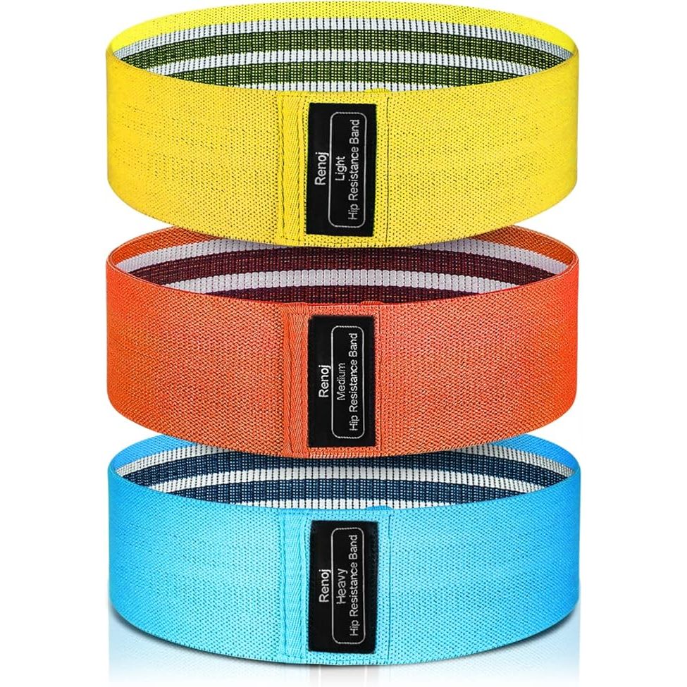 Renoj Resistance Bands are a set of exercise workout bands designed for both men and women. The set includes three different resistance levels to accommodate users of all fitness levels. These stretch bands are ideal for a variety of workouts, such as booty exercises, leg workouts, and Pilates routines.