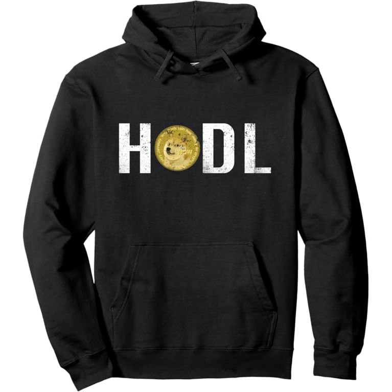 The Vintage HODL Dogecoin Crypto Pullover Hoodie is a stylish and comfortable piece of clothing designed for supporters of Dogecoin, a popular cryptocurrency.