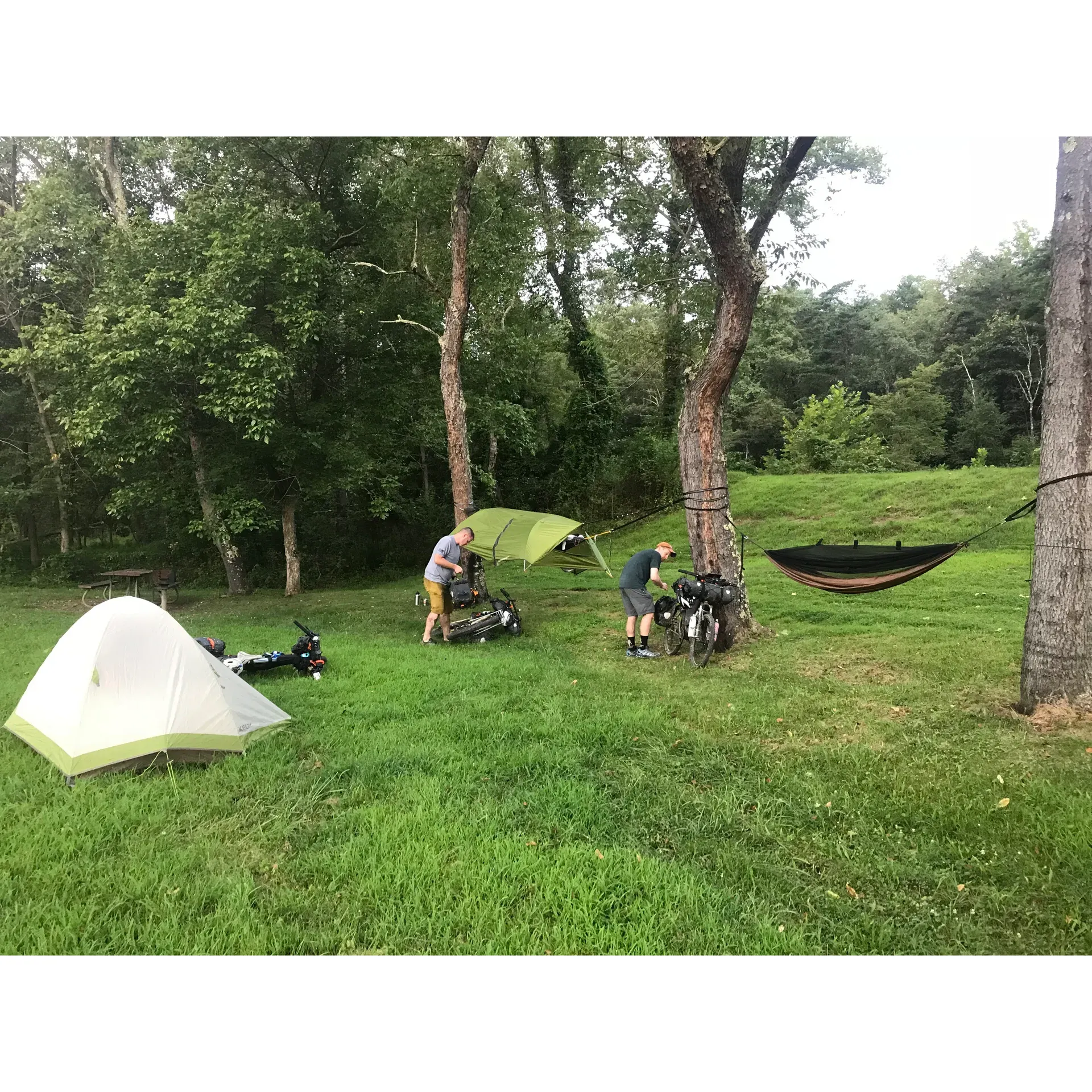 Pigmans Ferry Hiker-Biker Campsite offers a convenient and accessible outdoor experience along the scenic C&O Canal towpath trail. Catering to the adventurous spirit of hikers and bikers, this campsite provides essential amenities, including an operable water pump for fresh water needs and a well-maintained porta potty ensuring cleanliness and comfort for all visitors.

As a desirable stopover point, guests appreciate the site's complimentary nature, serving as one of the preferable free accommodations in contrast to other options along the bike trail. Its slight distance from active railway lines allows for a more tranquil setting, reducing the impact of passing train horns for a more serene outdoor experience.

This resourceful haven also serves as an interesting anecdote within the area, featuring an entertaining display of banter through unique graffiti on the park signage, adding a touch of character to the site. Overall, Pigmans Ferry Hiker-Biker Campsite is highly regarded for its straightforward, no-fuss appeal, embodying the needs of trail enthusiasts seeking a practical and enjoyable outdoors respite. Description by ChatGPT.