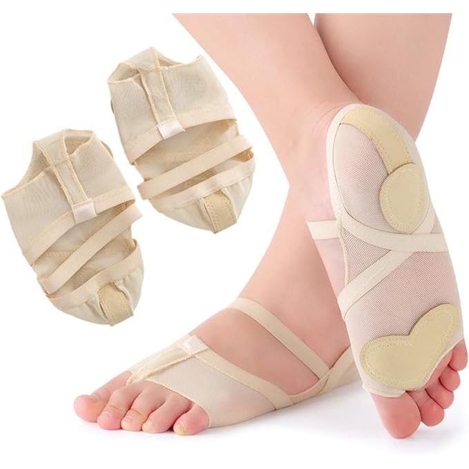 Dance foot thongs are specialized footwear designed for dancers to provide protection and support during performances. They are often made of stretchy fabric and feature a sole with anti-slip grips to prevent slipping on smooth surfaces.