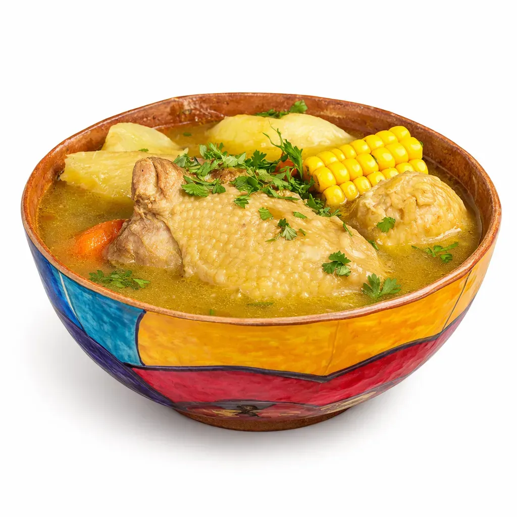 Dive into the flavors of Colombia with this hearty and authentic Chicken Sancocho, a beloved traditional dish perfect for any meal. This vibrant stew combines tender chicken, a mix of starchy vegetables, and aromatic herbs, resulting in a delicious and comforting one-pot wonder that's full of life and flavor.