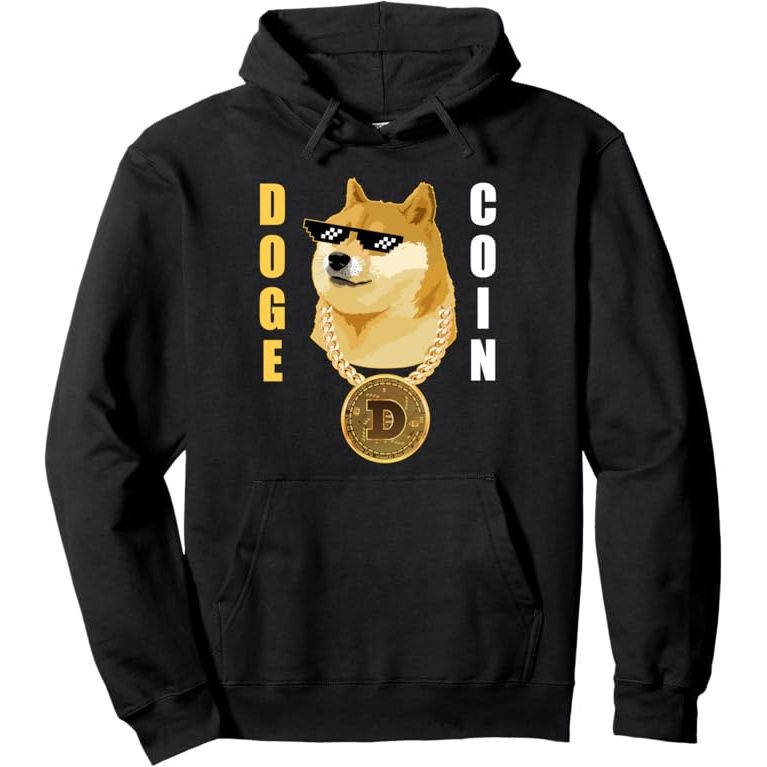 Dogecoin, Cryptocurrency Thug Doge Gansta Crypto Altcoin Pullover Hoodie image