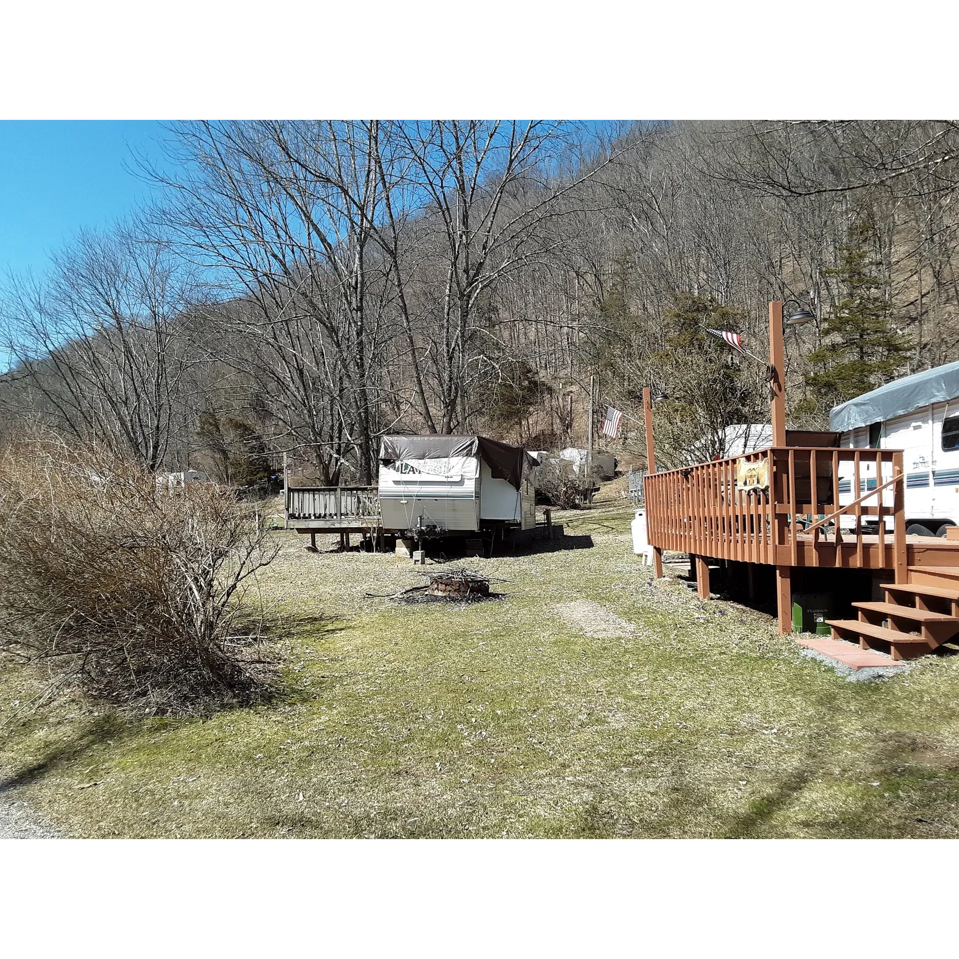 Bear Creek Campgrounds is a serene and picturesque outdoor retreat renowned for excellent customer service and an unwavering commitment to guest satisfaction. The campsites are impeccably maintained, enveloping visitors in an immaculate natural setting that is both peaceful and rejuvenating. Guests are welcomed with open arms by a caring and attentive staff, ready to make their camping experience truly remarkable.

The campground is a paradise for nature enthusiasts and those seeking solace away from the bustle of everyday life. Boasting spacious tent sites that hug the gentle curves of a meandering creek, campers can indulge in the soothing sounds of flowing water while they reconnect with nature. Anglers of all skill levels will delight in the bountiful opportunities for trout fishing, creating cherished memories and stories to share.

For those with adventure in their hearts, the proximity to top-notch hiking trails means days can be filled exploring the great outdoors, with the Buttermilk Falls blue trail to Crater Lake being a highlight for many. Mornings begin with awe-inspiring views, potentially accompanied by the distant chorus of coyotes, while evenings promise the simple joy of s'mores by the river and starlit skies.

The charm of Bear Creek Campgrounds is further amplified by the commendable ethos of its proprietors—a family dedicated to maintaining a wholesome, respectful environment that reflects their own integrity. With competitive pricing and a genuine desire to provide a tranquil spot, they go above and beyond to accommodate guests, even at short notice, ensuring every camper's needs are met with grace.

Returning visitors and newcomers alike are drawn to the authentic rustic vibe of the campground, an inviting atmosphere where modern amenities blend seamlessly with the raw beauty of the landscape. From families looking for summertime fun to solitary travelers seeking quiet reflection, Bear Creek Campgrounds stands as a premier destination, establishing itself as the epitome of camping excellence. Description by ChatGPT.