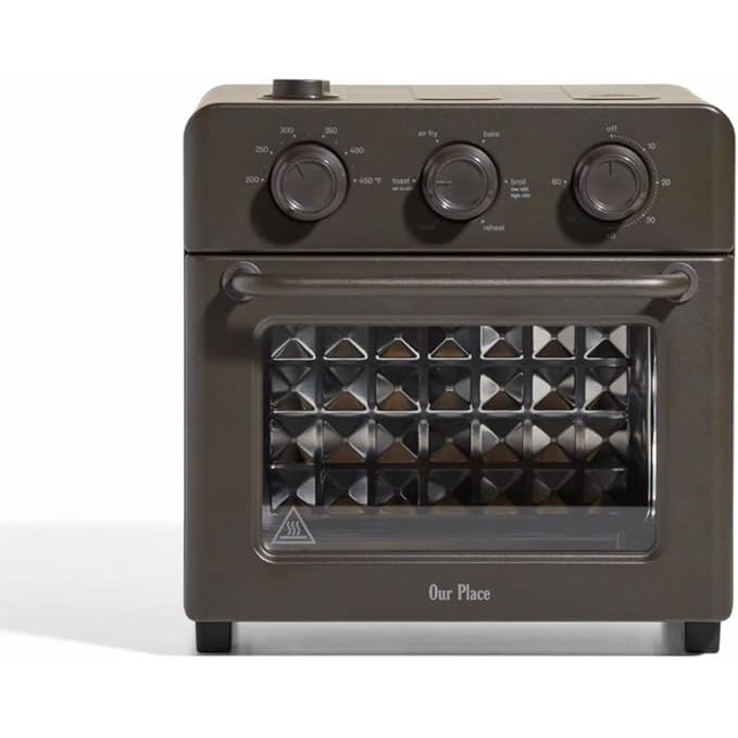 Our Place Wonder Oven is a 6-in-1 air fryer and toaster oven that offers a compact and countertop-friendly design. It features steam infusion technology that helps to lock in moisture and flavor while cooking.