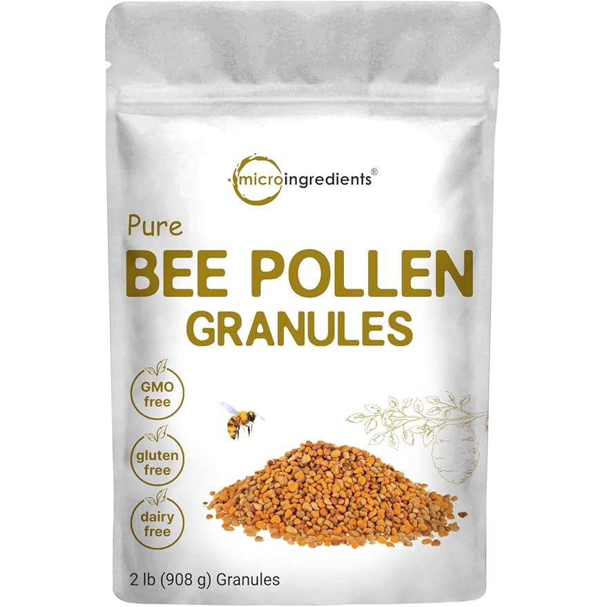 Micro Ingredients Pure Bee Pollen Granules are a natural superfood known for their rich nutritional content. These granules are harvested fresh and have a raw sweet flavor that makes them ideal for adding to a variety of foods and beverages.