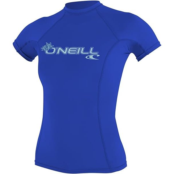 O'Neill Wetsuits Women's Basic Skins S/S Rash Guards are designed to provide protection and comfort for women while spending time in the water. Made from a durable and quick-drying 4-way stretch material, these rash guards offer UPF 50+ sun protection to shield your skin from harmful UV rays.