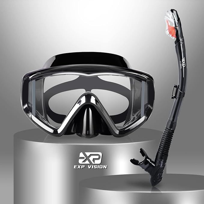 The Snorkel Set Pano 3 Window Adult Snorkeling Gear is designed for adults who enjoy diving, snorkeling, and swimming. This professional snorkel set includes a snorkel mask with three windows for better visibility underwater.