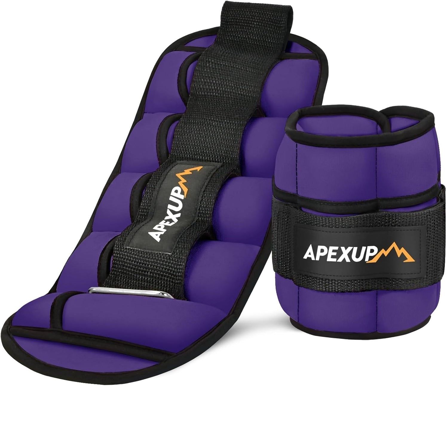The adjustable ankle strength training weights are filled with iron sand to ensure a compact profile. The sleeve material of the ankle weights is soft and breathable, which will give you maximum comfort during workouts. Two ankle weights are included in the package, each with 5 weight modules.