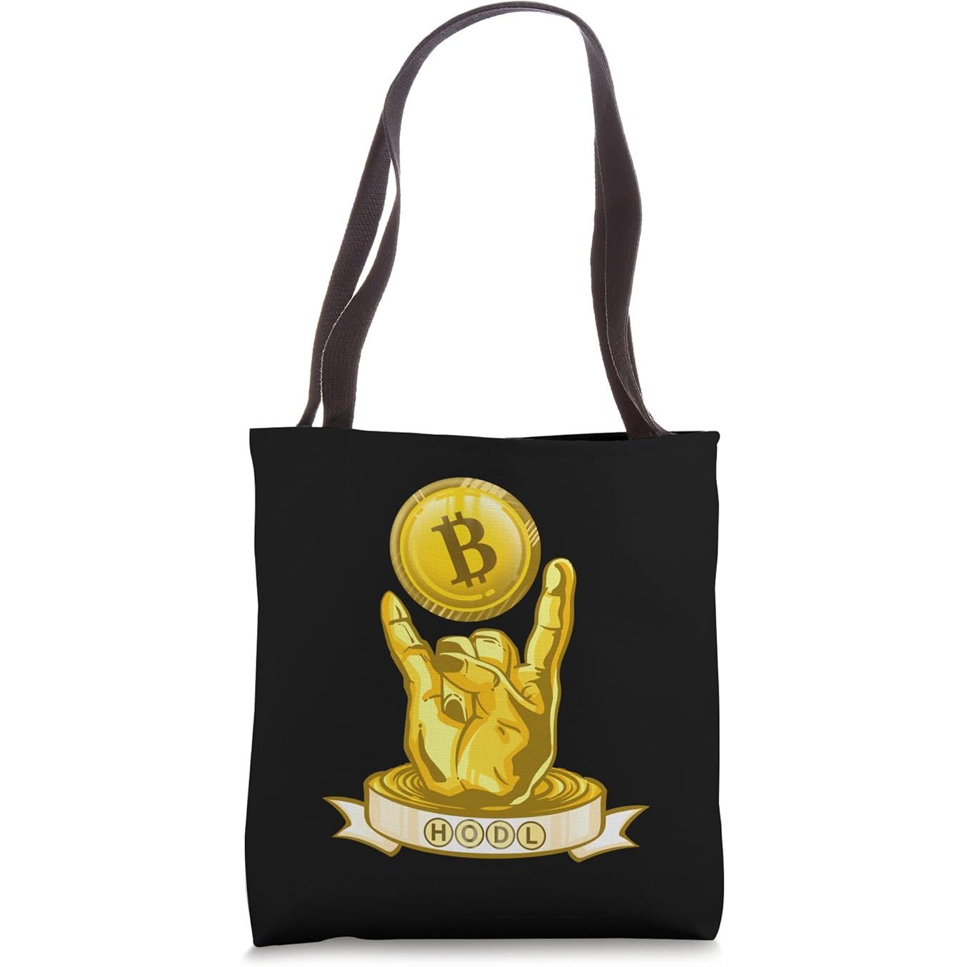 A Bitcoin HODL Crypto Tote Bag is a popular accessory among cryptocurrency enthusiasts. The term "HODL" originated from a misspelling of "hold" and has since been embraced by the crypto community as a slang term for holding onto their digital assets despite market fluctuations.